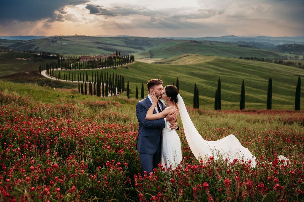 Natalia i Krzysztof. Sesja ślubna wykonana w Toskani. Ślub Polaków we włoszech.