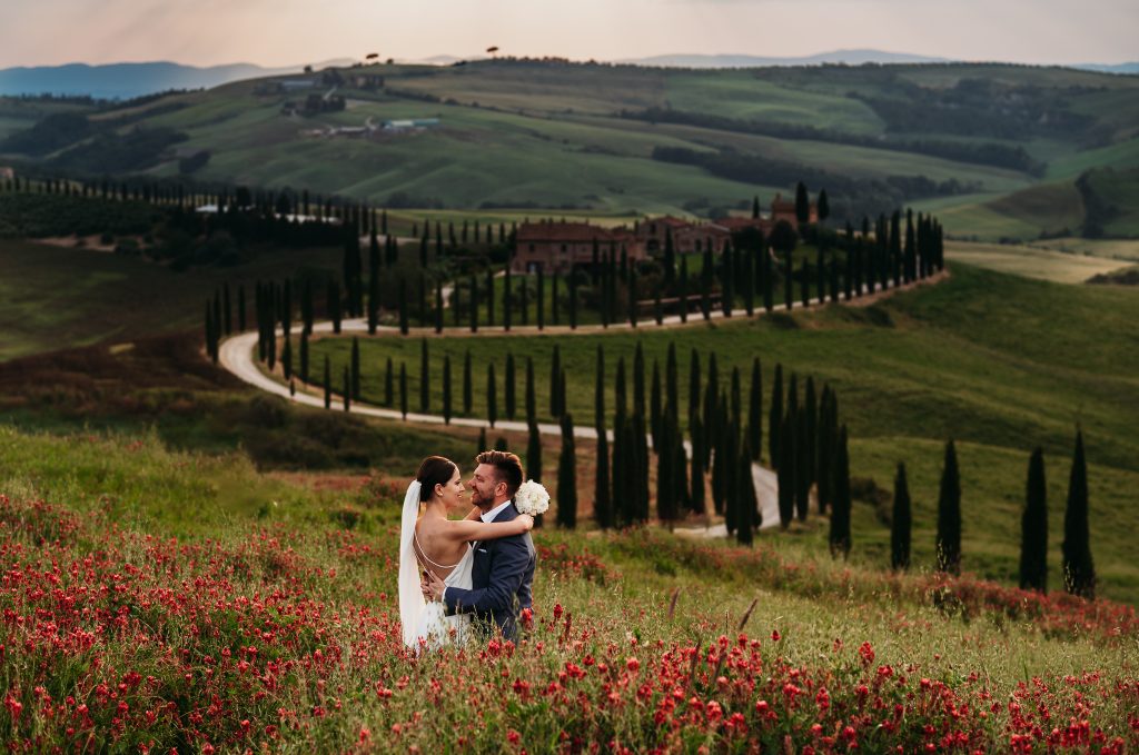 Natalia i Krzysztof. Sesja ślubna wykonana w Toskani. Ślub Polaków we włoszech.
